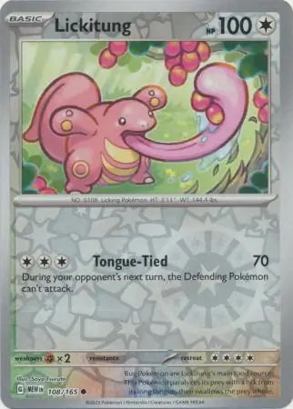 151 Set Lickitung #108/165 reverse holo